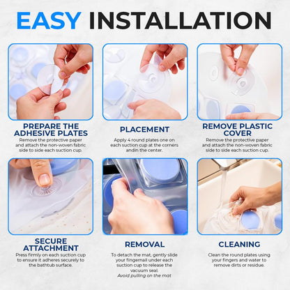 Portable Bubble Bath Mat Body Spa Massager - Waterproof Non-Slip Bubble Bath Mat With Suction Cup Bottom Motorized Air Pump And Adjustable Bubble Settings - PHSPAMT22