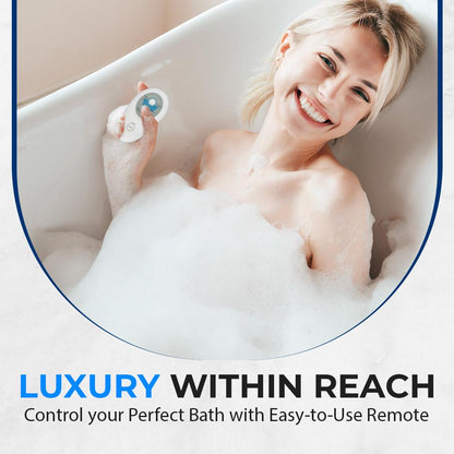 Portable Bubble Bath Mat Body Spa Massager - Waterproof Non-Slip Bubble Bath Mat With Suction Cup Bottom Motorized Air Pump And Adjustable Bubble Settings - PHSPAMT22