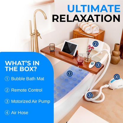 Bubble Bath Mat Body Spa Massage With Warm Air - PHSPAMT24HT