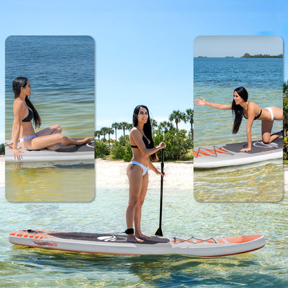 Inflatable Paddle Board Stable Design Non-Slip EVA Deck Blue