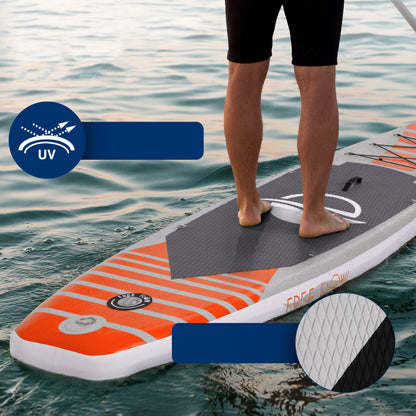 Inflatable Paddle Board Stable Design Non-Slip EVA Deck Blue