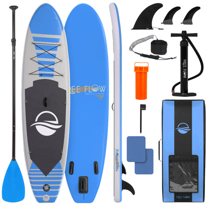 Inflatable Paddle Board - Stable Non-Slip Deck 106 PVC Blue