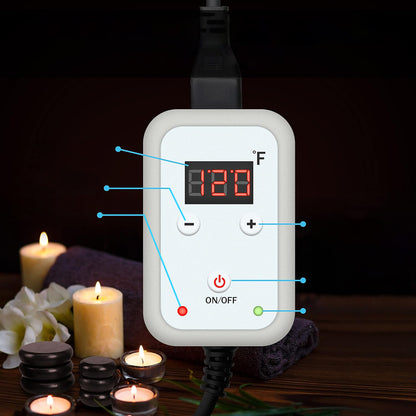 Hot Stone Massage Kit - Portable Heated Rock Massaging Therapy System