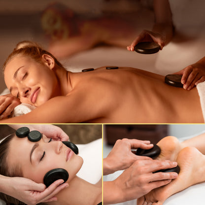 Hot Stone Massage Kit - Portable Heated Rock Massaging Therapy System