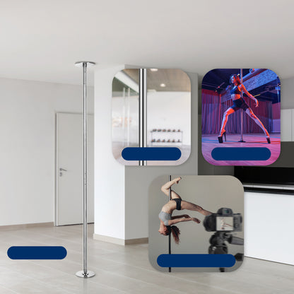 Professional Spinning Dancing Pole - Portable & Removable Fitness Pole Great For Training & Exercise With Yoga Socks And Party Lights
