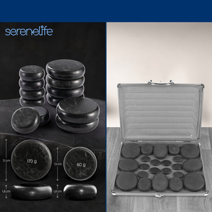 Multifunction Heating Stone Massager With Bag - Used For Muscle Therapy And Home Spa (Gray)