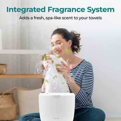 Bucket Towel Warmers With Customized Fragrances For Spa And Bathroom Timer 15 30 45 60Minutes Fits 1 Large Towel Blanket Bathrobe Pjs (Black)