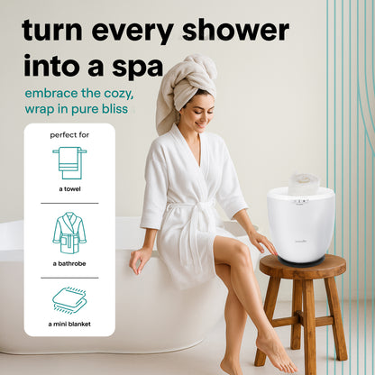 Bucket Towel Warmers With Customized Fragrances For Spa And Bathroom Timer 15 30 45 60Minutes Fits 1 Large Towel Blanket Bathrobe Pjs (Black)