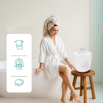Bucket Towel Warmers With Customized Fragrances For Spa And Bathroom Timer 15 30 45 60Minutes Fits 1 Large Towel Blanket Bathrobe Pjs (Cherry)