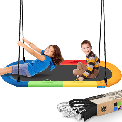Oval Saucer Swing 67 - 700 lbs Capacity Weatherproof Rainbow