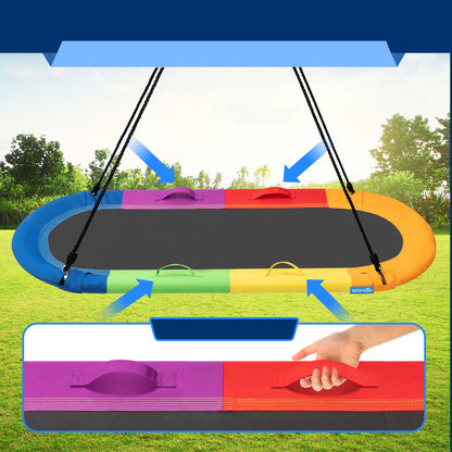 Oval Saucer Swing 67 - 700 lbs Capacity Weatherproof Rainbow