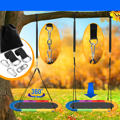 Oval Saucer Swing 67 - 700 lbs Capacity Weatherproof Rainbow