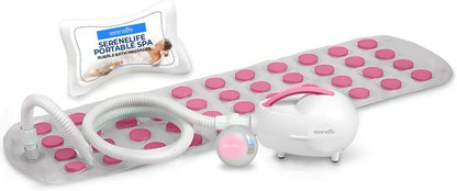 Bubble Bath Mat Spa Massager - Relaxing Bubbles Waterproof Pink - SLBBMP200