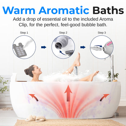 Bubble Bath Mat Spa Massager - Relaxing Bubbles Waterproof Pink - SLBBMP200