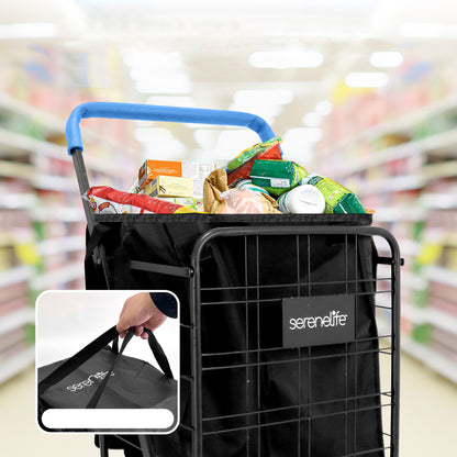 Removable Shopping Cart Liner - Waterproof 600D Oxford Fabric Blue