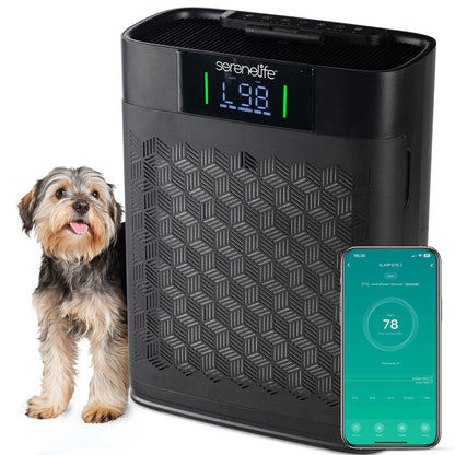 High-Performance Air Purifier With Sleep Mode Automatic Mode And Filter Replacement Reminder For Bedrooms Offices And Living Rooms (Black)