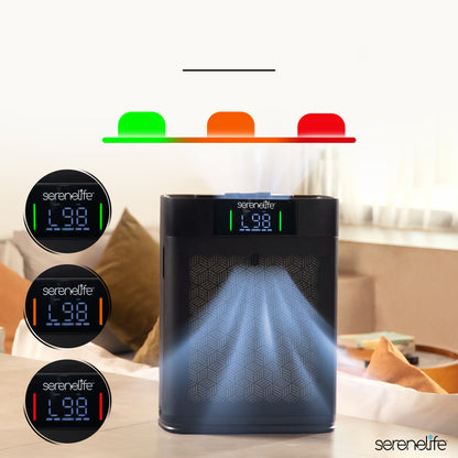 High-Performance Air Purifier With Sleep Mode Automatic Mode And Filter Replacement Reminder For Bedrooms Offices And Living Rooms (Black)