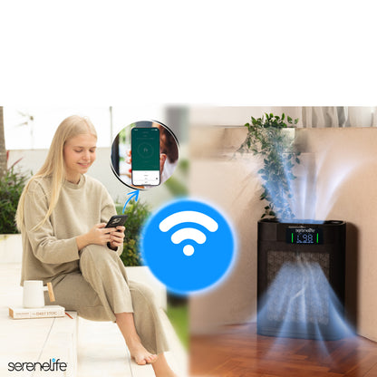 High-Performance Air Purifier With Sleep Mode Automatic Mode And Filter Replacement Reminder For Bedrooms Offices And Living Rooms (Black)