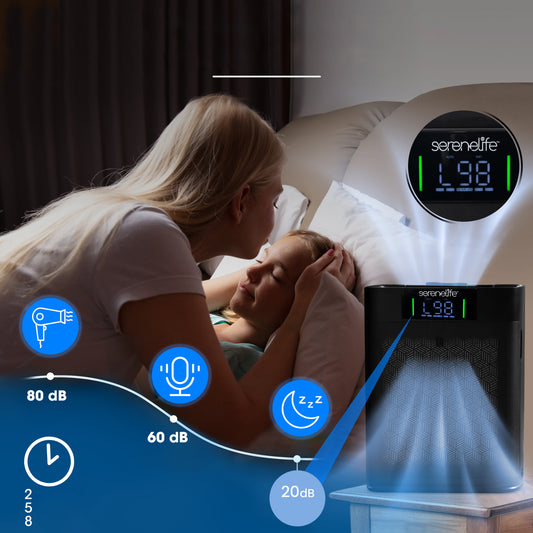 High-Performance Air Purifier With Sleep Mode Automatic Mode And Filter Replacement Reminder For Bedrooms Offices And Living Rooms (Black)