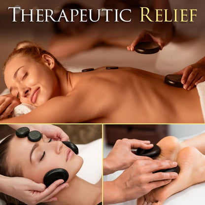 Portable Hot Stone Massager Kit Waterless Heating Basalt Stones