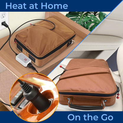 Hot Stone Massage Kit - Portable Heated Rock Therapy System With Digital Temperature Controller Includes (12) Massaging Stones