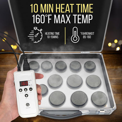 Hot Stone Massage Kit - Relieve Muscle Tension - Basalt Stones
