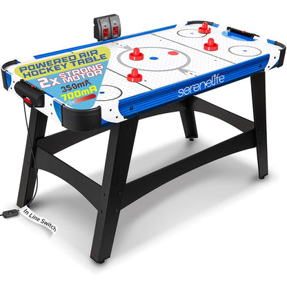 54 Air Hockey Table Smooth Glide 12V Motor LED Scoreboard Blue