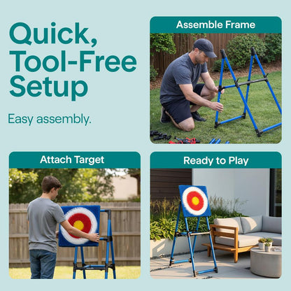 Serenelife Axe Throwing Game Set - Premium Fun And Competitive Indoor/ Outdoor Target Game For Parties Events And Team-Building Activities - SLAXE08