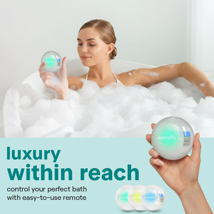 Bubble Bath Mat Spa - Relaxing Bubbles Waterproof LED Teal - SLBBMG100