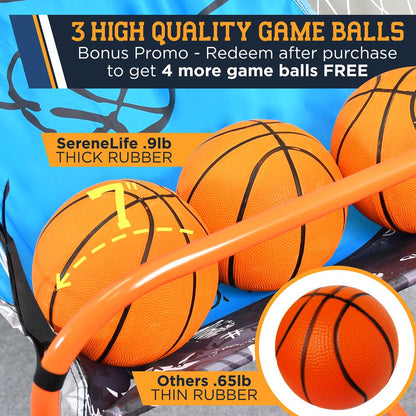 Single Hoop Basketball Game LED Scoreboard Foldable Blue