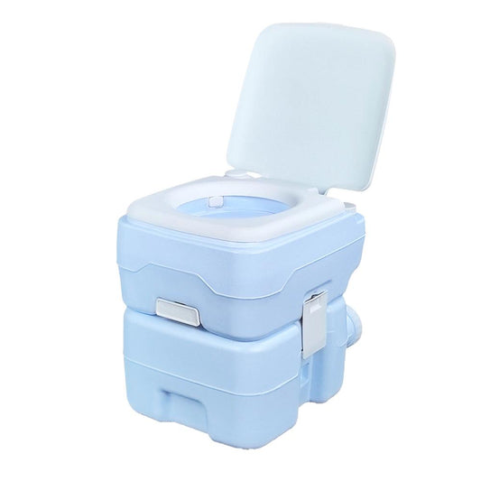 Portable Toilet 120 Flushes Leak-Proof HDPE Moonwhite
