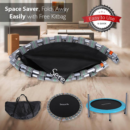 40 Foldable Trampoline Weight Loss Adjustable Handle Sky Blue