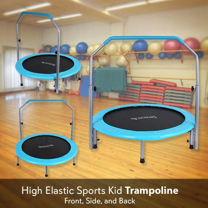 40 Foldable Trampoline Weight Loss Adjustable Handle Sky Blue