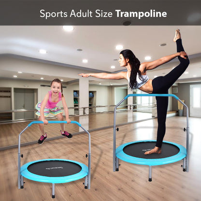 40 Foldable Trampoline Weight Loss Adjustable Handle Sky Blue