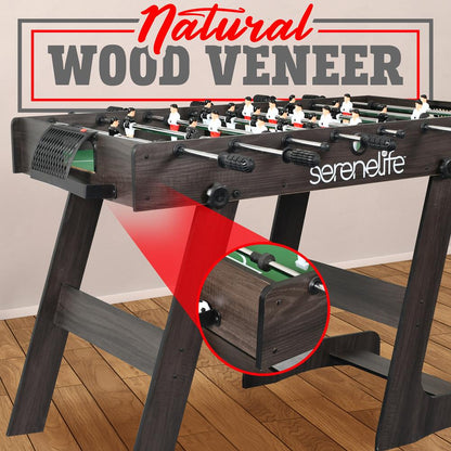 Folding Foosball Table Space-Saving Foldable Design 4x2 Indoor/Outdoor