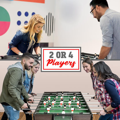 Folding Foosball Table Space-Saving Foldable Design 4x2 Indoor/Outdoor