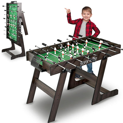 Folding Foosball Table Space-Saving Foldable Design 4x2 Indoor/Outdoor