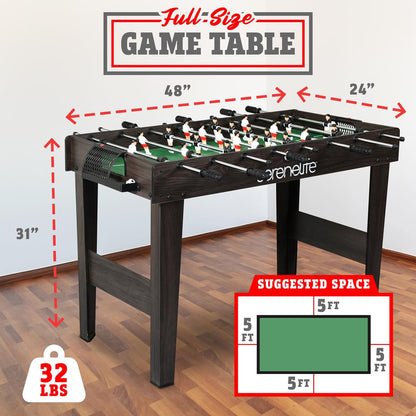 Foosball Table 48 Competition Size Durable Steel Rods