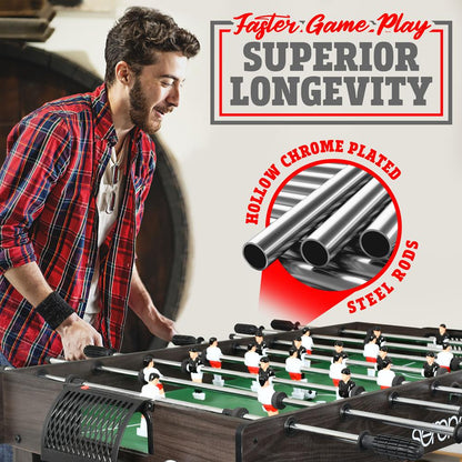 Foosball Table 48 Competition Size Durable Steel Rods