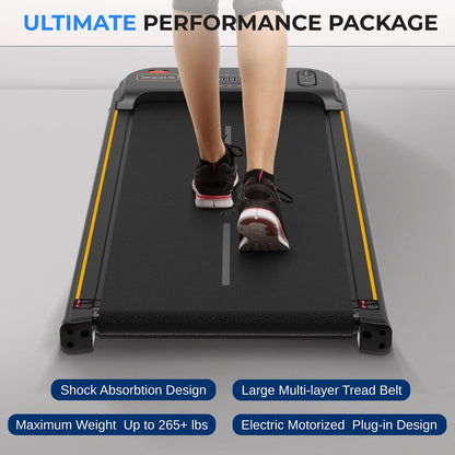 Walking Pad Treadmill Shock Absorption 2.5HP Remote Control