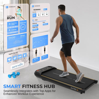 Walking Pad Treadmill Shock Absorption 2.5HP Remote Control