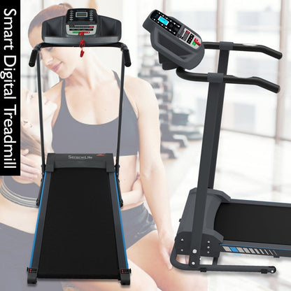 Electric Folding Treadmill Bluetooth Sync Manual Incline Compact Design