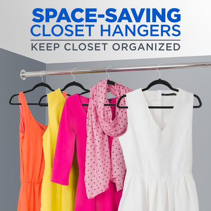 Velvet Hangers 10-Pack Non-Slip 360° Swivel Hook Space-Saving