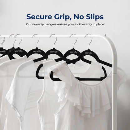 30-Pack Velvet Hangers Non-Slip 360° Swivel Hook Space-Saving Design