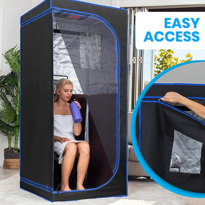 Compact & Portable Sauna System - Deluxe Personal Therapy Detox Heated Home Sauna Infrared Sauna