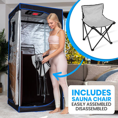 Compact & Portable Sauna System - Deluxe Personal Therapy Detox Heated Home Sauna Infrared Sauna