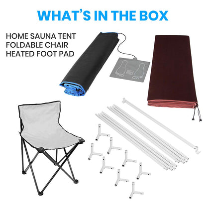 Compact & Portable Sauna System - Deluxe Personal Therapy Detox Heated Home Sauna Infrared Sauna