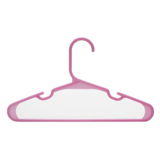 60-Pack Non-Slip Kids Hangers Space-Saving Durable Plastic Pink