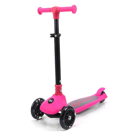 3-Wheel Kids Scooter Foldable LED Wheels Adjustable Handlebar Pink