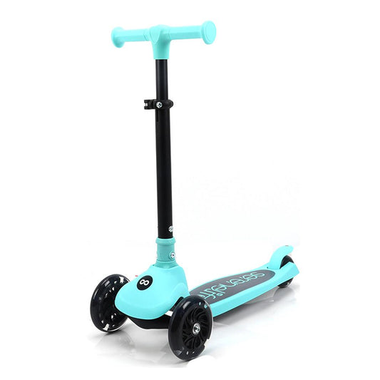 3-Wheel Kids Scooter LED Wheels Foldable Seat Adjustable Handlebar Blue